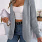 SocialBee Open Front Long Sleeve Cardigan with Pockets