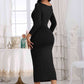 Amelia Ruched Boat Neck Midi Dress