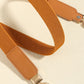 Black, Caramel, or White One Size PU Leather Belt