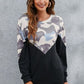 Camouflage Round Neck Long Sleeve Sweatshirt