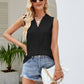 Eyelet Lace Detail V-Neck Tank