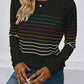 Striped Round Neck Long Sleeve T-Shirt