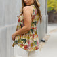 Be Stage Full Size Floral Halter Top in Green