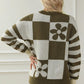 LoversLane Contrast Round Neck Long Sleeve Sweater