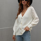 Rib-Knit Plunge Raglan Sleeve Cardigan