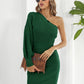 One-Shoulder Mini Sweater Dress