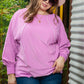 Plus Size Contrast Stitching Long Sleeve T-Shirt