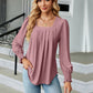 Full Size Square Neck Puff Sleeve Blouse