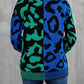 Leopard Round Neck Long Sleeve Sweater