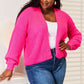 Woven Right Rib-Knit Open Front Drop Shoulder Cardigan