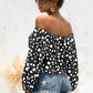 Adelisa & Yehn Polka Dot Off-Shoulder Layered Blouse
