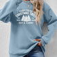 Christmas Themed Round Neck Graphic Long Sleeve Sweatshirt