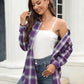 Plaid Button Up Pocketed Shirt