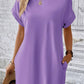 Pocketed Round Neck Short Sleeve Dress
