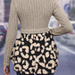 Women's Isla Leopard Peplum Round Neck Blouse