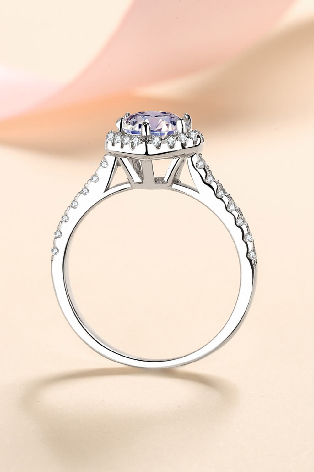 Women's 1 Carat Moissanite Heart-Shaped Ring