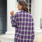 Plaid Button Up Pocketed Shirt