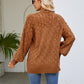 Openwork Open Front Lantern Sleeve Cardigan