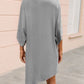 Round Neck Three-Quarter Sleeve Tee Dress