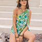 Tied Printed One Shoulder Tank