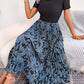 Aaliyah Isla Printed Round Neck Pleated Dress
