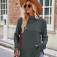 Laken Jay Ribbed Turtleneck Long Sleeve Slit Knit Top