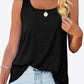 CHICbabe Full Size Curved Hem Square Neck Tank