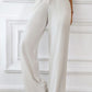 Drawstring Wide Leg Pants with Pocketed