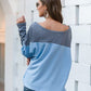 Boat Neck Long Sleeve Sweatshirt