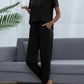 Full Size Round Neck Short Sleeve Top and Pants Set