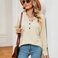 Full Size Half-Button Dropped Shoulder Hoodie