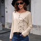 Butterfly Round Neck Dropped Shoulder Blouse