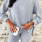 Ribbed Round Neck Dropped Shoulder Top and Shorts Set