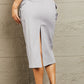 HYFVE Professional Poise Buckled Midi Skirt