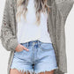 Openwork Open Front Long Sleeve Cardigan