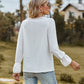 Full Size V-Neck Flounce Sleeve Blouse
