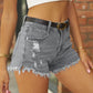 Women's Full Size Maia Raw Hem Distressed Denim Shorts