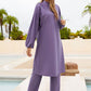 Cap, Drawstring Mock Neck Long Sleeve Top and Pants Swim Set