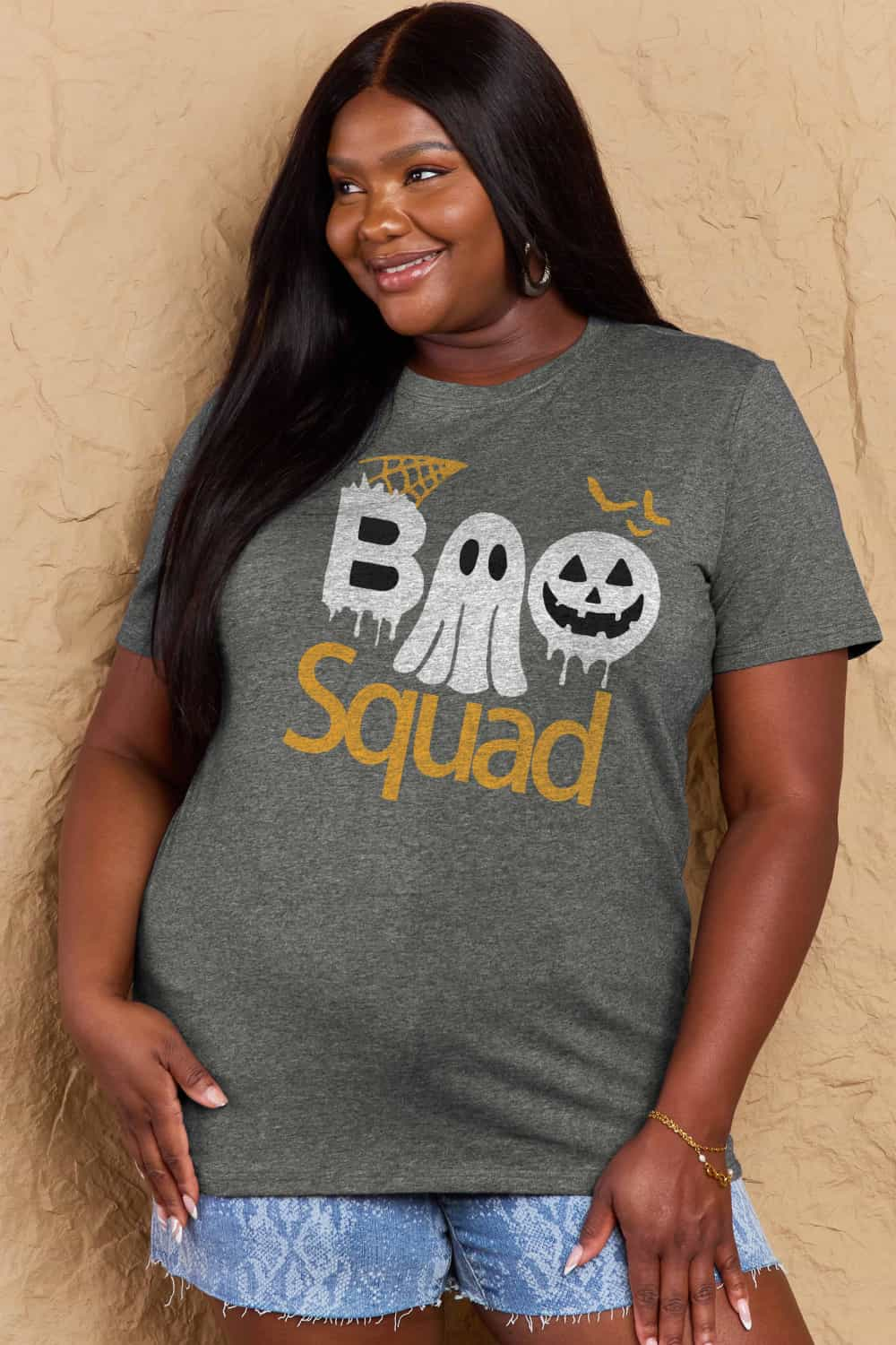 Simply Love Halloween Full Size BOO SQUAD Graphic Cotton T-Shirt