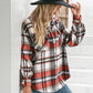 Meet You Outside Plaid Button Down Curved Hem Shacket