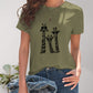 Giraffe Graphic Round Neck T-Shirt