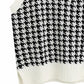 Houndstooth V-Neck Sweater Vest