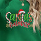 CHRISTMAS THEMED Letter Graphic Round Neck Long Sleeve Sweatshirt