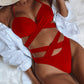 Crisscross Halter Neck Bikini Set