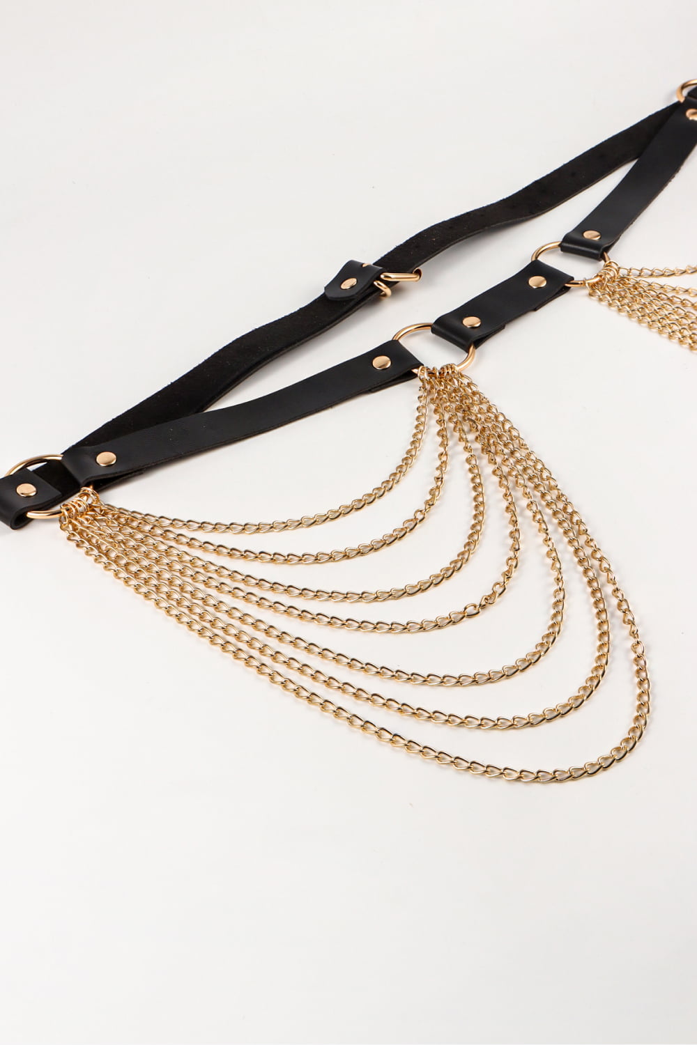 Women's PU Belt with Chain