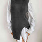 Slit Hem Sweater Vest Dress