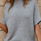 Mock Neck Short Sleeve Sweater