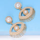 Evil Eye Shape Rhinestone Zinc Alloy Synthetic Dangle Earrings