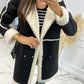 CoatsGallor Lapel Collar Exposed Seam Buttoned Coat