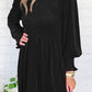 ChicDresses Smocked Round Neck Long Sleeve Dress